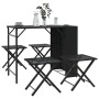 Juego de comedor de jardín plegable 5 piezas ratán PE negro by , Garden sets - Ref: Foro24-365944, Price: 167,66 €, Discount: %