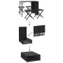 Juego de comedor de jardín plegable 5 piezas ratán PE negro by , Garden sets - Ref: Foro24-365944, Price: 164,49 €, Discount: %