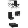 Juego de comedor de jardín plegable 5 piezas ratán PE negro by , Garden sets - Ref: Foro24-365944, Price: 167,66 €, Discount: %