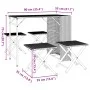 Juego de comedor de jardín plegable 5 piezas ratán PE negro by , Garden sets - Ref: Foro24-365944, Price: 164,49 €, Discount: %
