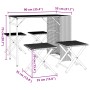 Juego de comedor de jardín plegable 5 piezas ratán PE negro by , Garden sets - Ref: Foro24-365944, Price: 167,66 €, Discount: %