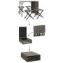 Juego de comedor de jardín plegable 5 piezas ratán PE gris by , Garden sets - Ref: Foro24-365946, Price: 168,40 €, Discount: %