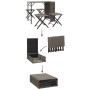 Juego de comedor de jardín plegable 5 piezas ratán PE gris von , Gartensets - Ref: Foro24-365946, Preis: 171,65 €, Rabatt: %