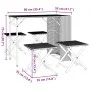 Juego de comedor de jardín plegable 5 piezas ratán PE gris by , Garden sets - Ref: Foro24-365946, Price: 168,40 €, Discount: %