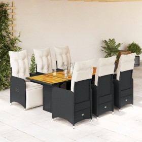 Set de mesa y sillas de jardín 7 pzas y cojines ratán PE negro von , Gartensets - Ref: Foro24-3277133, Preis: 885,30 €, Rabat...