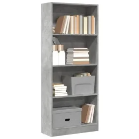 Estantería de madera de ingeniería gris hormigón 60x24x143 cm by , Bookcases and shelves - Ref: Foro24-857815, Price: 52,79 €...