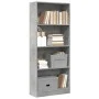Estantería de madera de ingeniería gris hormigón 60x24x143 cm de , Librerías y estanterías - Ref: Foro24-857815, Precio: 52,7...