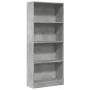 Estantería de madera de ingeniería gris hormigón 60x24x143 cm de , Librerías y estanterías - Ref: Foro24-857815, Precio: 52,7...