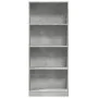 Estantería de madera de ingeniería gris hormigón 60x24x143 cm de , Librerías y estanterías - Ref: Foro24-857815, Precio: 52,7...