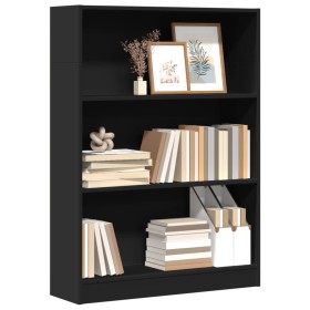 Estantería de madera de ingeniería negra 80x24x109 cm von , Bücherregale und Regale - Ref: Foro24-857836, Preis: 57,08 €, Rab...