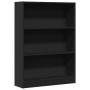 Estantería de madera de ingeniería negra 80x24x109 cm von , Bücherregale und Regale - Ref: Foro24-857836, Preis: 57,08 €, Rab...
