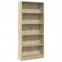 Estantería de madera de ingeniería roble Sonoma 80x24x176 cm de , Librerías y estanterías - Ref: Foro24-857855, Precio: 73,02...
