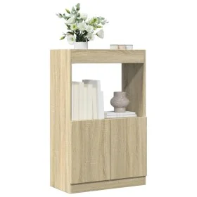 Aparador alto madera ingeniería roble Sonoma 63x33x100 cm by , Bookcases and shelves - Ref: Foro24-855099, Price: 56,34 €, Di...