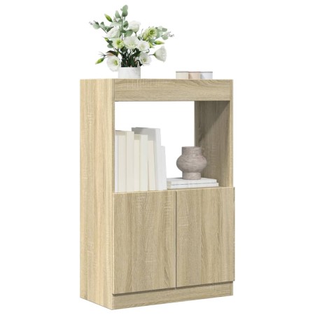 Aparador alto madera ingeniería roble Sonoma 63x33x100 cm by , Bookcases and shelves - Ref: Foro24-855099, Price: 57,00 €, Di...