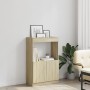 Aparador alto madera ingeniería roble Sonoma 63x33x100 cm by , Bookcases and shelves - Ref: Foro24-855099, Price: 57,00 €, Di...