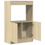 Aparador alto madera ingeniería roble Sonoma 63x33x100 cm by , Bookcases and shelves - Ref: Foro24-855099, Price: 57,00 €, Di...