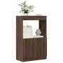 Aparador de madera de ingeniería marrón roble 63x33x100 cm de , Librerías y estanterías - Ref: Foro24-855103, Precio: 57,92 €...
