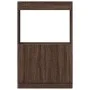 Aparador de madera de ingeniería marrón roble 63x33x100 cm de , Librerías y estanterías - Ref: Foro24-855103, Precio: 57,92 €...