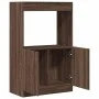 Aparador de madera de ingeniería marrón roble 63x33x100 cm de , Librerías y estanterías - Ref: Foro24-855103, Precio: 57,92 €...