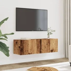 Muebles para TV de pared 2 uds madera envejecida 100x30x30 cm by , TV Furniture - Ref: Foro24-857017, Price: 80,68 €, Discoun...
