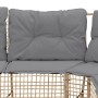 Sofá de jardín forma de L con cojines y taburete ratán PE beige von , Outdoor-Sofas - Ref: Foro24-365897, Preis: 358,10 €, Ra...