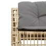 Sofá de jardín forma de L con cojines y taburete ratán PE beige von , Outdoor-Sofas - Ref: Foro24-365897, Preis: 358,10 €, Ra...