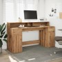 Escritorio con LED madera ingeniería roble artisian 160x55x91cm von , Schreibtische - Ref: Foro24-3309437, Preis: 186,19 €, R...