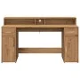 Escritorio con LED madera ingeniería roble artisian 160x55x91cm by , Desks - Ref: Foro24-3309437, Price: 183,61 €, Discount: %