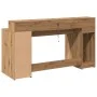 Escritorio con LED madera ingeniería roble artisian 160x55x91cm by , Desks - Ref: Foro24-3309437, Price: 183,61 €, Discount: %