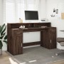 Escritorio con LED madera ingeniería marrón roble 160x55x91 cm von , Schreibtische - Ref: Foro24-3309435, Preis: 189,03 €, Ra...