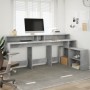 Escritorio con LED madera ingeniería gris hormigón 200x104x91cm by , Desks - Ref: Foro24-3309468, Price: 190,30 €, Discount: %