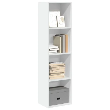Estantería de madera de ingeniería blanca 40x30x152 cm de , Librerías y estanterías - Ref: Foro24-857876, Precio: 60,09 €, De...