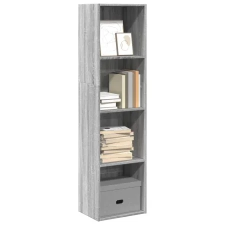 Estantería de madera de ingeniería gris Sonoma 40x30x152 cm de , Librerías y estanterías - Ref: Foro24-857881, Precio: 54,32 ...