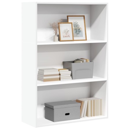 Weißes Regal aus Holzwerkstoff 80x30x114 cm von , Bücherregale und Regale - Ref: Foro24-857931, Preis: 55,88 €, Rabatt: %