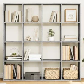 Estantería madera de ingeniería gris Sonoma 137,5x29x137,5 cm by , Bookcases and shelves - Ref: Foro24-3310294, Price: 123,93...