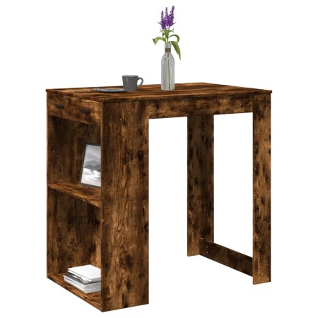 Mesa alta de bar madera ingeniería roble ahumado 102x70x103,5cm von , Küchen- und Esstische - Ref: Foro24-3309325, Preis: 133...