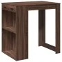 Hoher Barhockertisch aus braunem Eichen-Ingenieurholz, 102x70x103,5 cm. von , Küchen- und Esstische - Ref: Foro24-3309327, Pr...