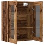 Armario de pared colgante madera envejecida 69,5x34x90 cm de , Aparadores - Ref: Foro24-857043, Precio: 93,73 €, Descuento: %