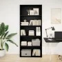 Estantería madera ingeniería negra 80x30x189 cm de , Librerías y estanterías - Ref: Foro24-3314670, Precio: 91,13 €, Descuent...