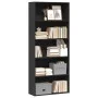 Estantería madera ingeniería negra 80x30x189 cm de , Librerías y estanterías - Ref: Foro24-3314670, Precio: 91,13 €, Descuent...