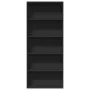 Estantería madera ingeniería negra 80x30x189 cm de , Librerías y estanterías - Ref: Foro24-3314670, Precio: 91,13 €, Descuent...