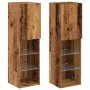 TV-Möbel mit LED-Lichtern, 2 Stück, verwittertes Holz, 30,5x30x102 cm. von , TV-Möbel - Ref: Foro24-857677, Preis: 96,68 €, R...