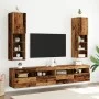 TV-Möbel mit LED-Lichtern, 2 Stück, verwittertes Holz, 30,5x30x102 cm. von , TV-Möbel - Ref: Foro24-857677, Preis: 96,68 €, R...