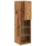 TV-Möbel mit LED-Lichtern, 2 Stück, verwittertes Holz, 30,5x30x102 cm. von , TV-Möbel - Ref: Foro24-857677, Preis: 96,68 €, R...