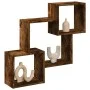 Armario de pared madera ingeniería roble ahumado 78x18x71 cm by , Shelves and shelves - Ref: Foro24-854809, Price: 30,06 €, D...