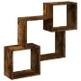 Armario de pared madera ingeniería roble ahumado 78x18x71 cm by , Shelves and shelves - Ref: Foro24-854809, Price: 30,06 €, D...