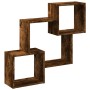 Armario de pared madera ingeniería roble ahumado 78x18x71 cm by , Shelves and shelves - Ref: Foro24-854809, Price: 30,06 €, D...