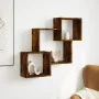 Armario de pared madera ingeniería roble ahumado 78x18x71 cm by , Shelves and shelves - Ref: Foro24-854809, Price: 30,06 €, D...