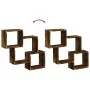 Armario de pared madera ingeniería roble ahumado 78x18x71 cm by , Shelves and shelves - Ref: Foro24-854809, Price: 30,06 €, D...