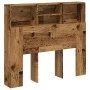 Headboard wardrobe in aged engineered wood 120x19x103.5 cm by , Lockers and storage cabinets - Ref: Foro24-856866, Price: 68,...